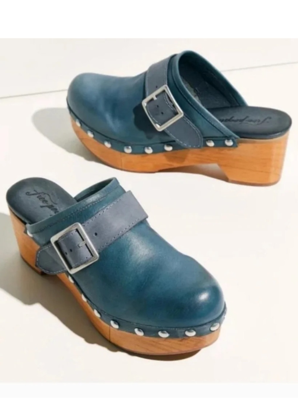 Free People Culver City Clogs in Denim Size 41